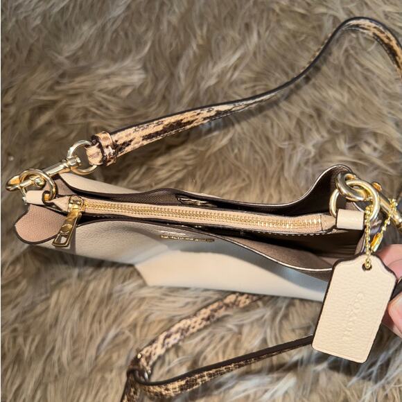 Coach Small Bucket Tote with Crossbody Snakeskin Strap - Picture 8 of 8